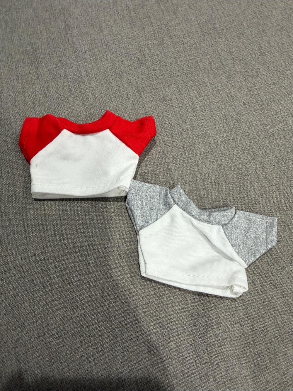 Labubu or Small Doll Red & Gray Raglan Tops - Pack of 2